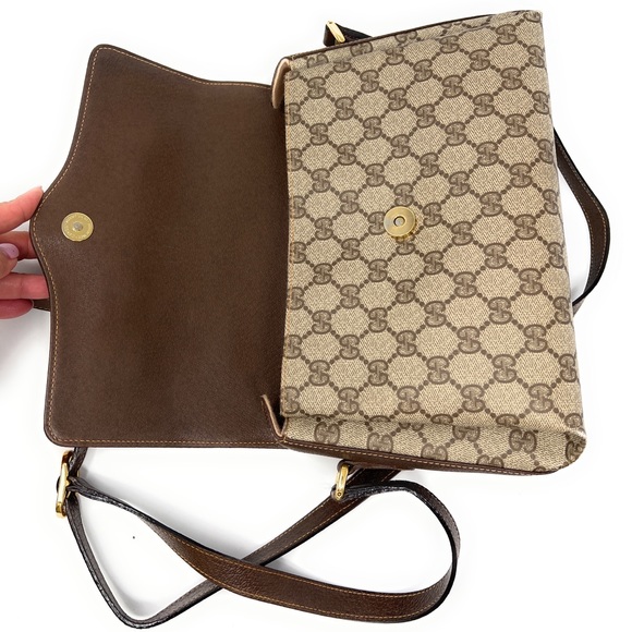 Gucci Crossbody Shoulder Bag Vintage Gucci Web Sherry Line -Medium size - Picture 4 of 15